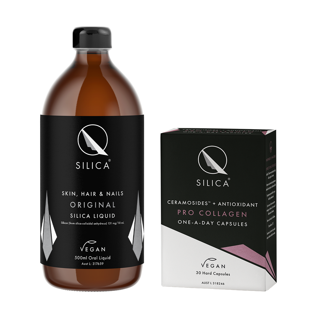 Skin+Body Glow Bundle (1 month supply liquid/capsules) Qsilica